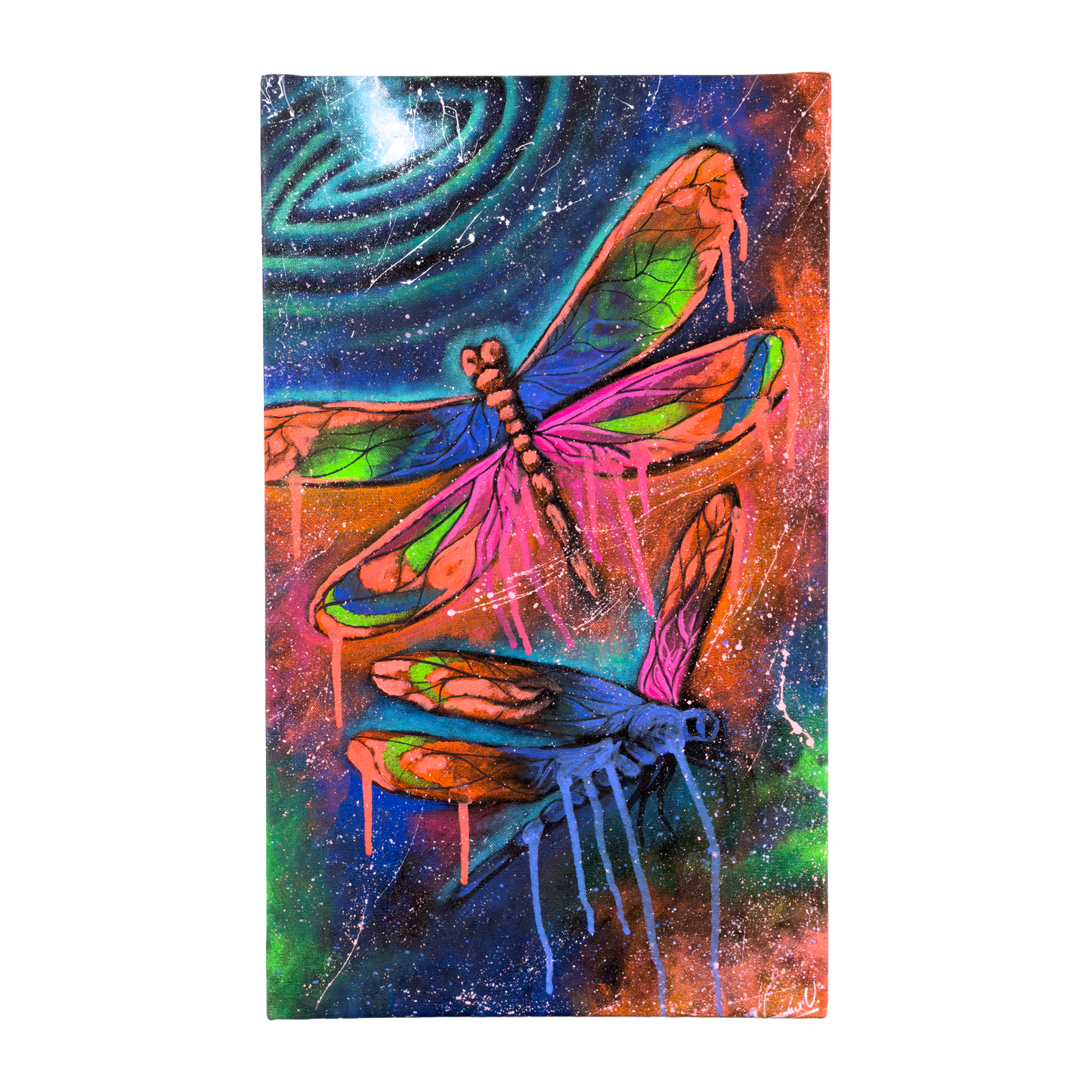 Celestial Dragonflies Oil Painting | by Naomi Ushinahua