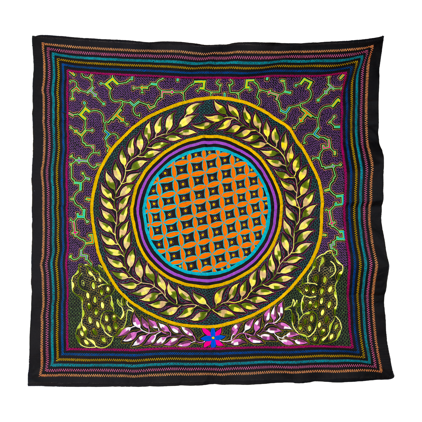 Celestial Garden Mandala Tapestry | Square | 58"x57"