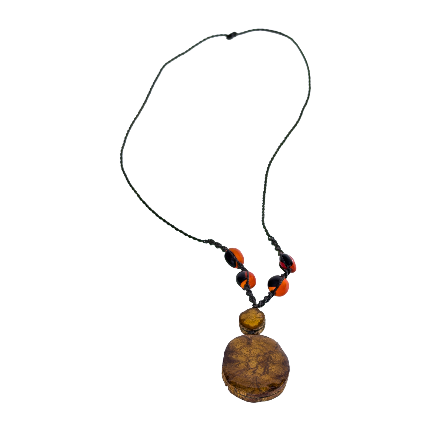 Shipibo Ceremonial Necklace – Caapi Vines & Seeds