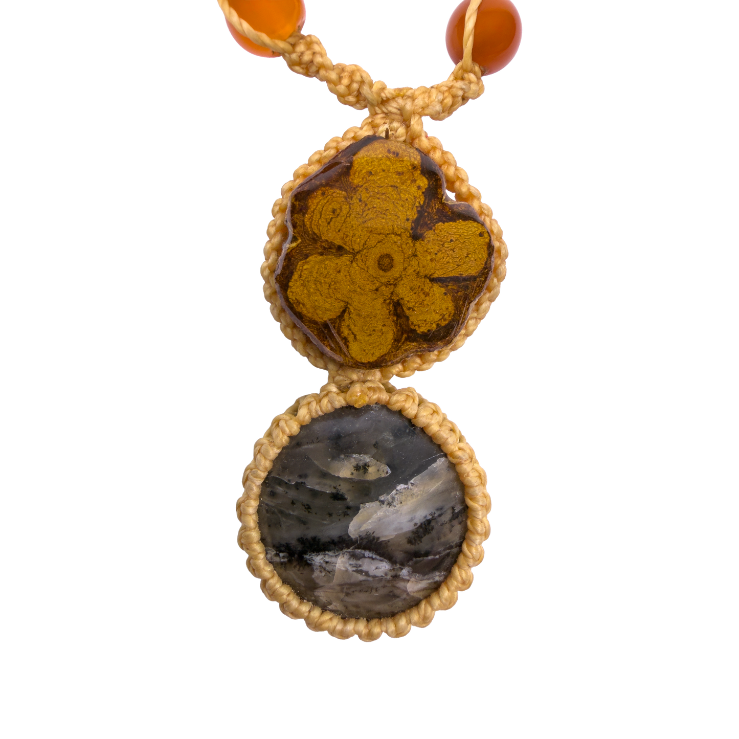 Shipibo Ceremonial Necklace – Caapi Vine & Stone