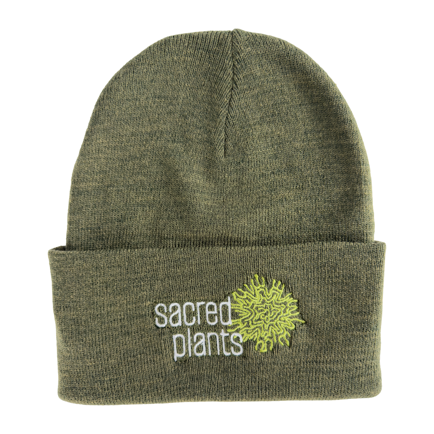 Atlantis Headwear Sustainable Knit Beanie with Sacred Plants Logo