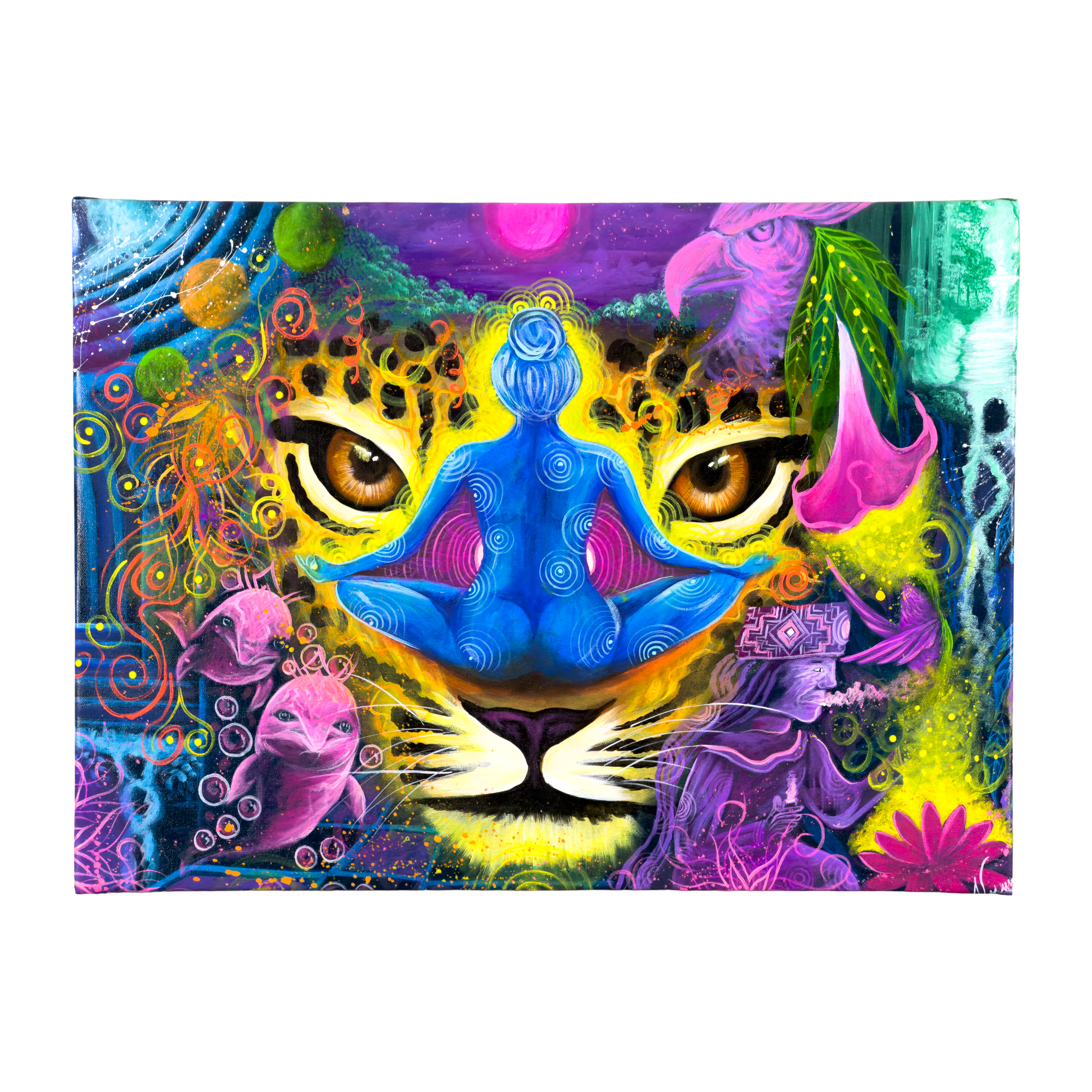 Jaguar Dreaming Oil Painting | by Naomi Ushinahua