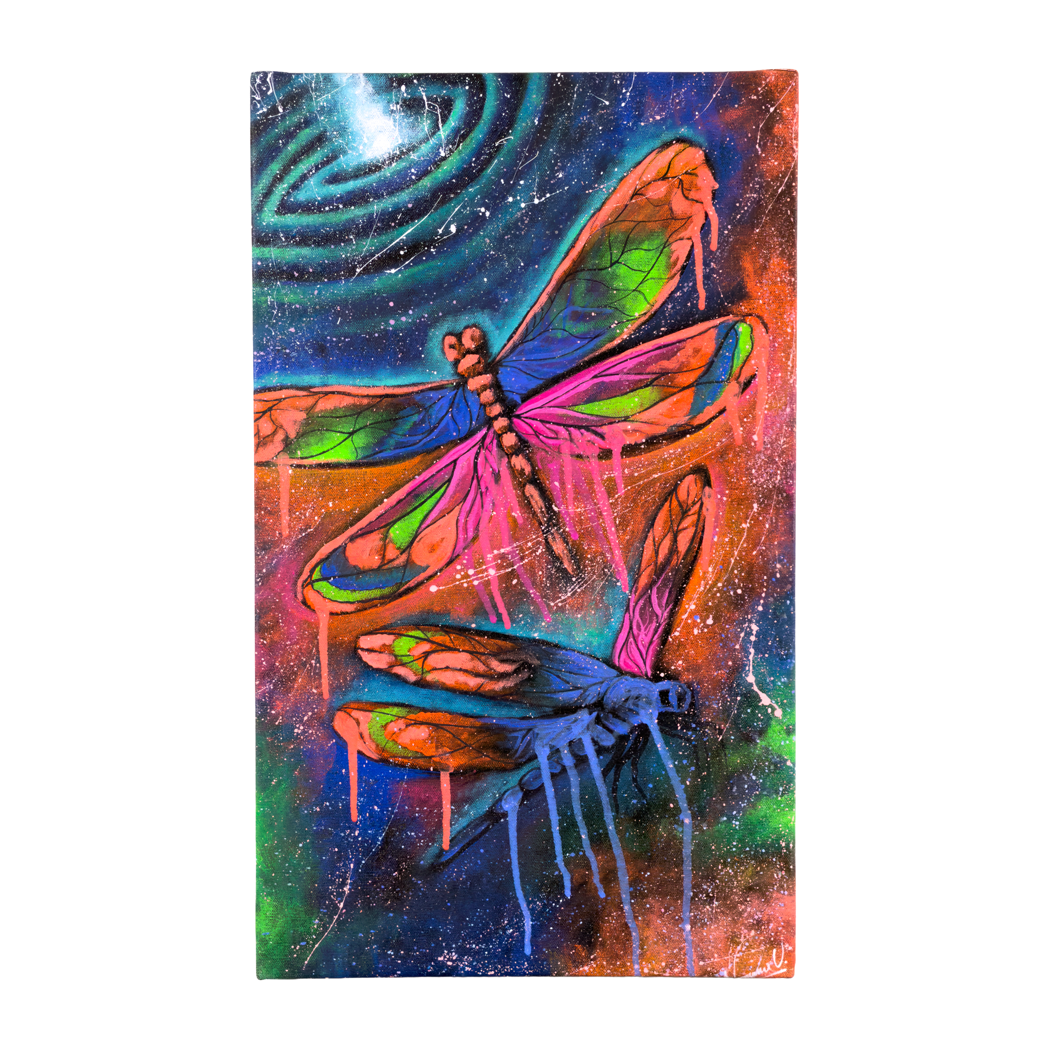 Celestial Dragonflies Oil Painting | by Naomi Ushinahua