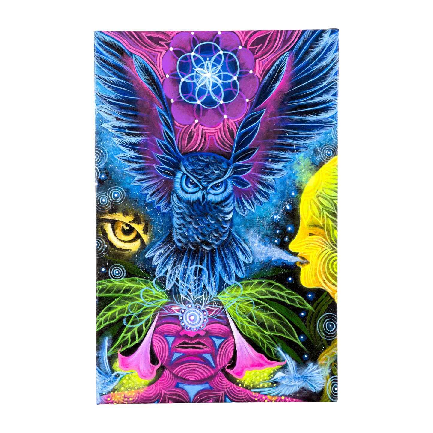 Messenger of the Night Oil Painting | by Naomi Ushinahua