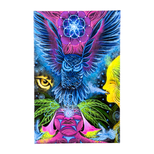 Messenger of the Night Oil Painting | by Naomi Ushinahua