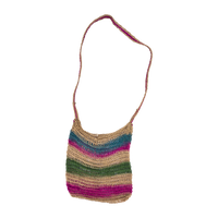 Shicra Bag - Green, Pink & Natural Stripe