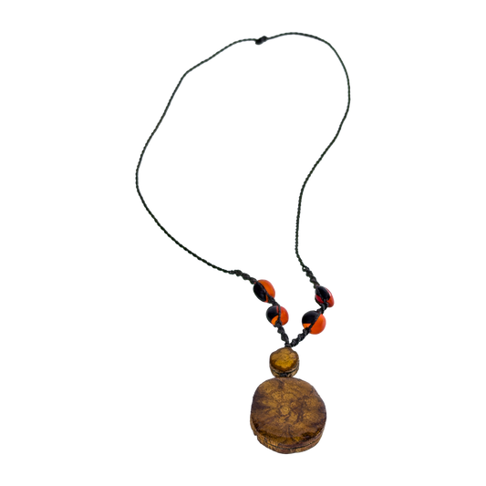 Shipibo Ceremonial Necklace – Caapi Vines & Seeds
