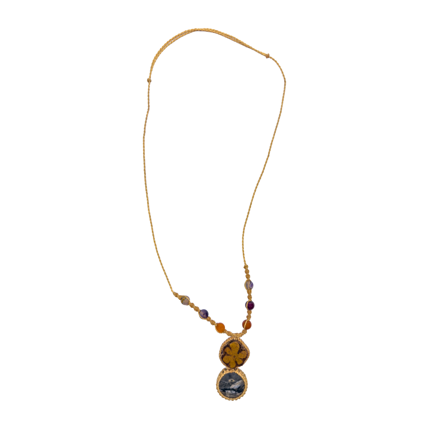 Shipibo Ceremonial Necklace – Caapi Vine & Stone