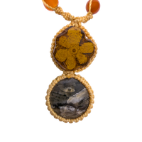 Shipibo Ceremonial Necklace – Caapi Vine & Stone
