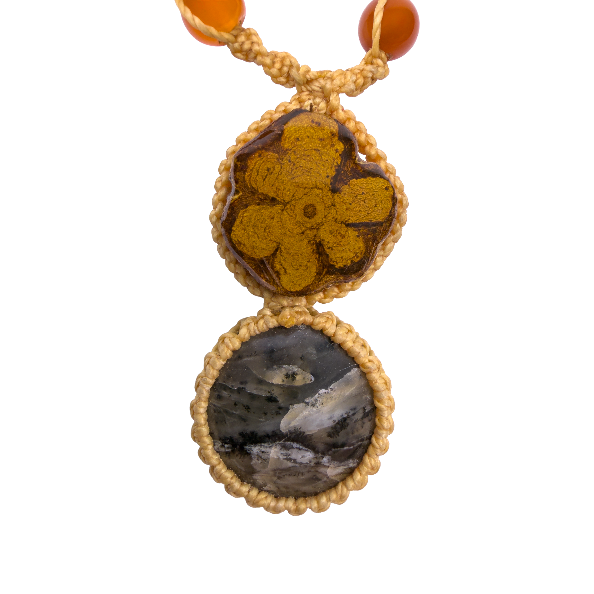 Shipibo Ceremonial Necklace – Caapi Vine & Stone