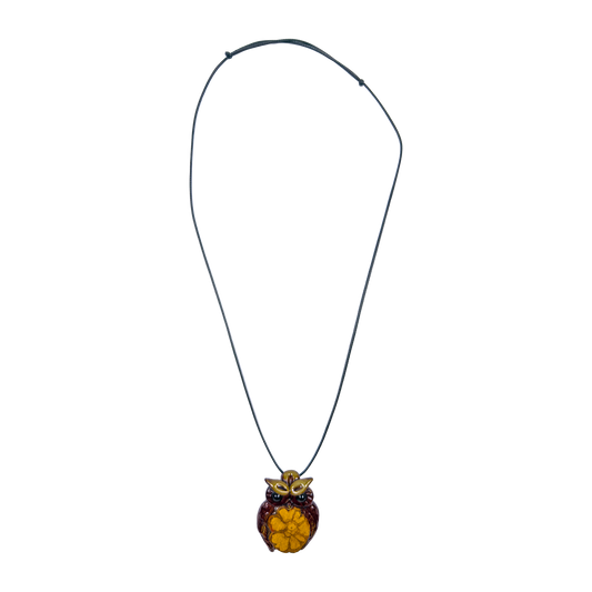 Shipibo Ceremonial Necklace – Owl Wisdom & Protection