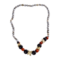 Shipibo Ceremonial Necklace – Snake Bones & Seeds