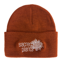 Knit Beanies with Sacred Plants Logo