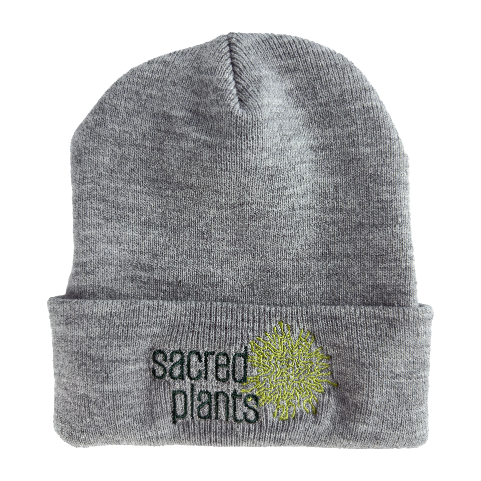 Knit Beanies with Sacred Plants Logo