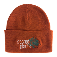 Knit Beanies with Sacred Plants Logo