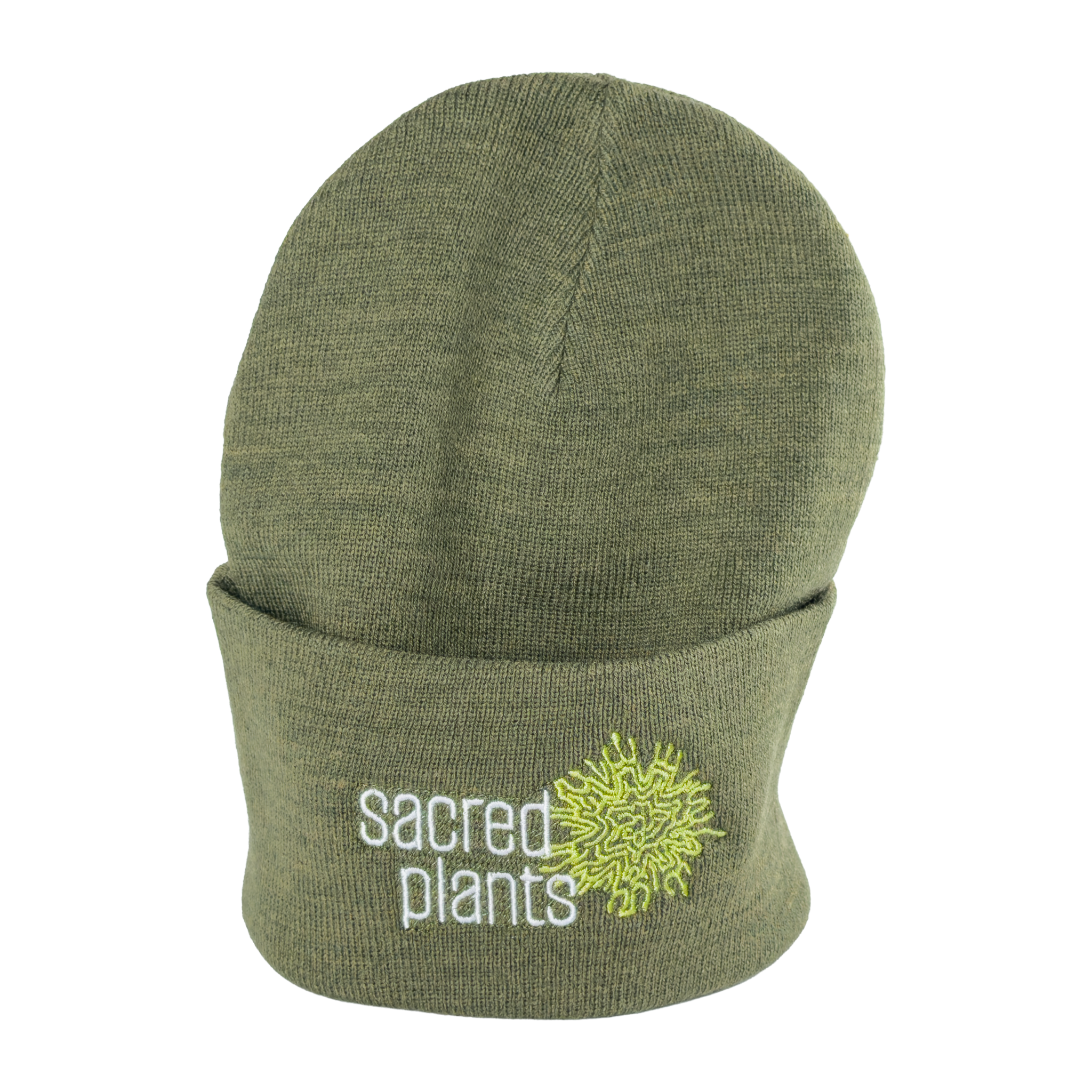 Atlantis Headwear Sustainable Knit Beanie with Sacred Plants Logo