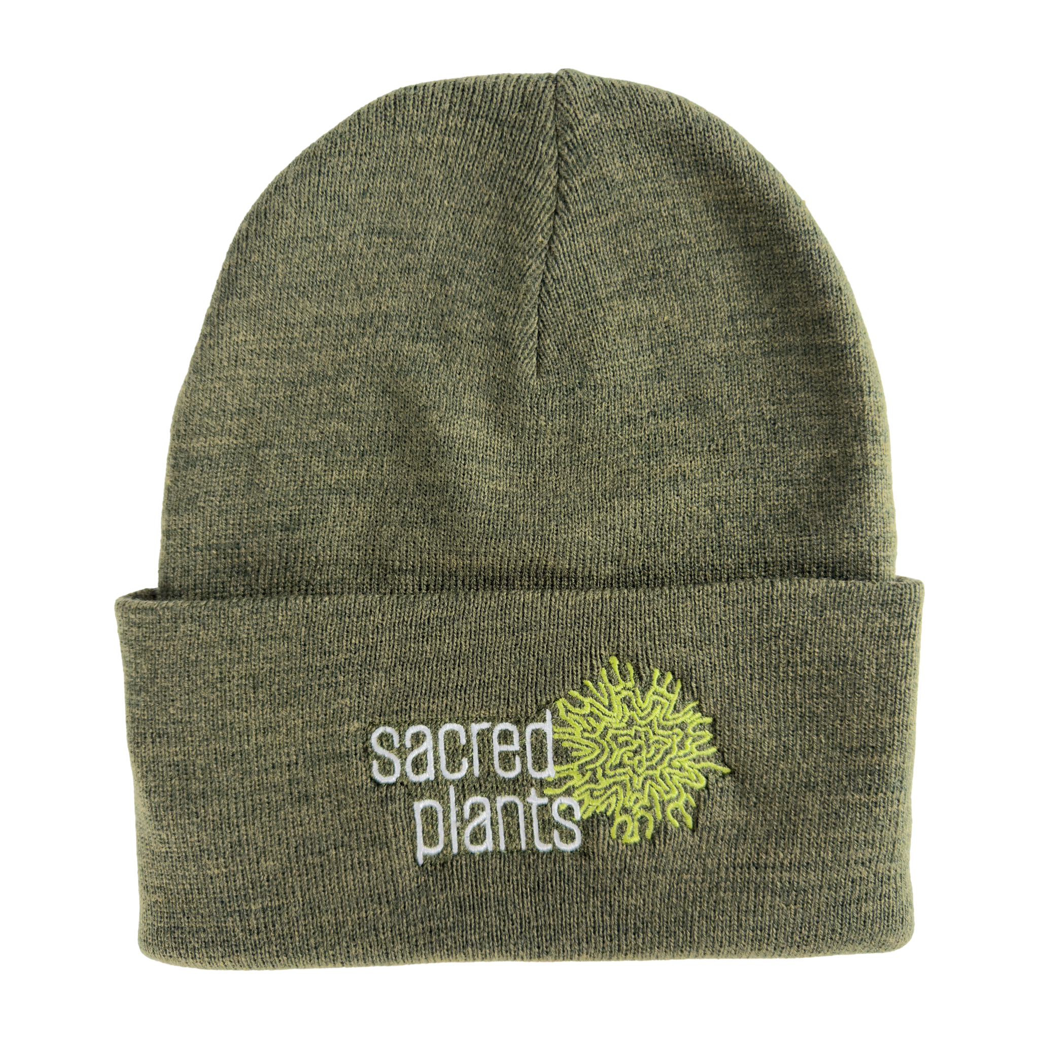 Atlantis Headwear Sustainable Knit Beanie with Sacred Plants Logo